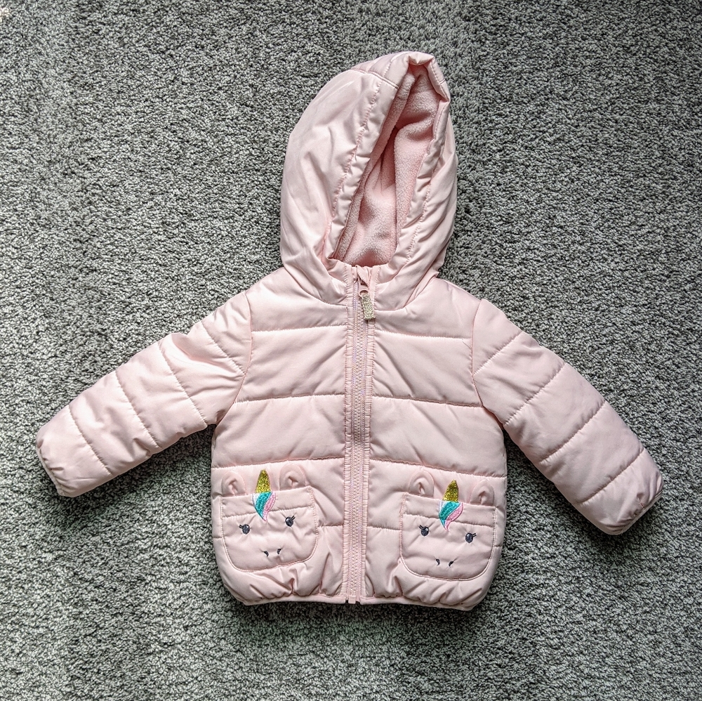 Girl's unicorn winter jacket